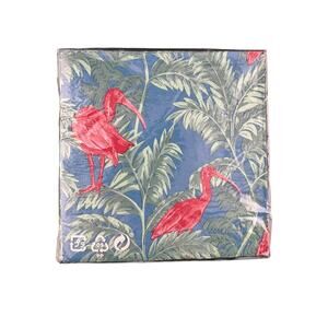 Limited Edition Retired IKEA Sommarliv Paper Dinner Napkins Ibis & Palm 2019